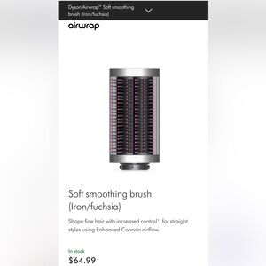 Dyson Airwrap Hair Brush in Gray and Pink